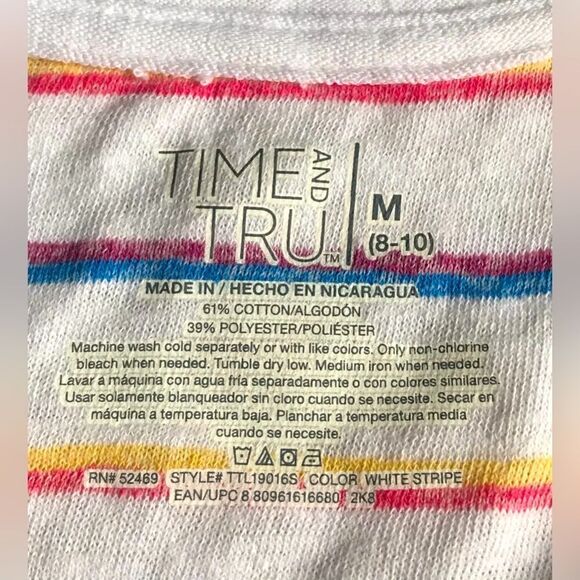 NWT … TIME AND TRU “Size: M - (8-10)” Colorful Shirt - Picture 3 of 4